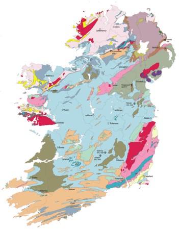 Bedrock map of Ireland
